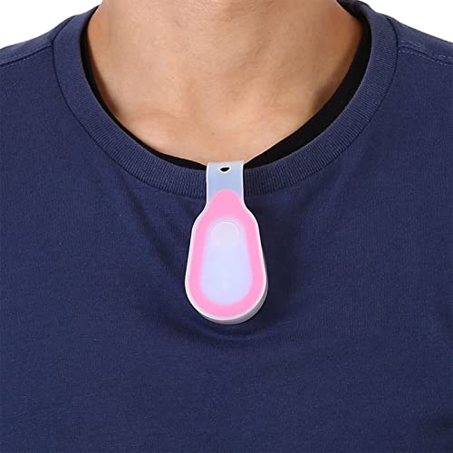Magnetische klemlamp Hoge zichtbaarheid Klemlamp voor Nachtlus Hondenhalsband Clip Lamp Siliconen Mini Projector Portable Ingebouwde Elektronische Noodlamp (Roze)