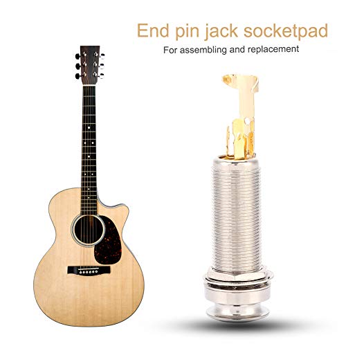 Endpin Jack, Guitar End Pin Jack koper voor Guitar Ukulele (57mm Lengte) 3