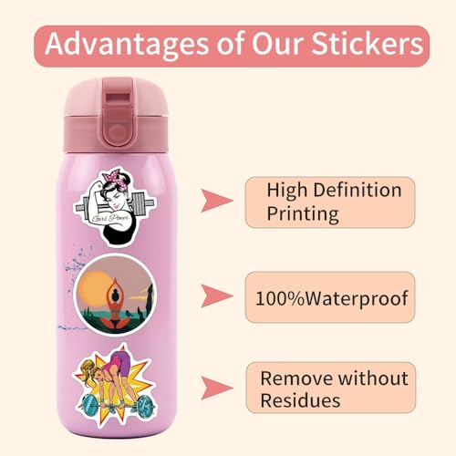 Fitness Inspirerende Stickers voor tieners en volwassenen, 50 stuks, Fitness Vinyl Sticker Set, Auto, Motorfiets, Fiets, Skateboard, Snowboard, Bagage, Laptop, Koffer, Helm, Motorfiets, Computer 4