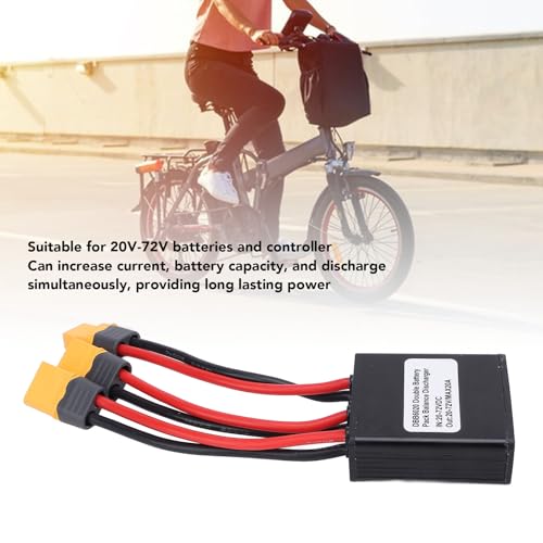 Verbeterde Power Dual Battery Pack Switch Balancer, XT60 Interface Dual Battery Discharge Converter DC20-80V voor 250-3000W Motor 5