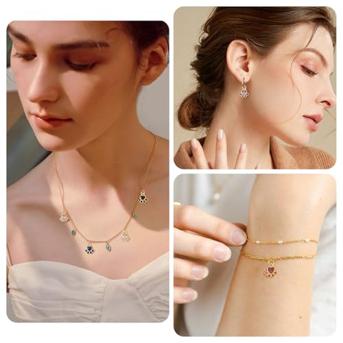 Kubieke zirkonia poet print bedels kat hond messing die voetafdruk hangers schatige bengelende bedels voor doe-het-zelf sieraden ketting armbanden maken 4