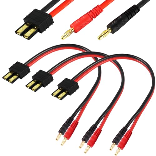 3st 4mm Banaan voor TRX Plug Adapter Plug, voor TRX Plug tot 4mm Banana Plug Adapter, Laadkabel, Batterij voor Lipo Batterij, RC Speelgoed