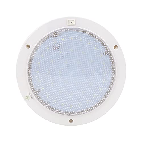 RV Boot Plafondlamp, LED Paneellamp met Switch Solar Power System voor Ship RV Keuken Dak Box 12V(Pure White)