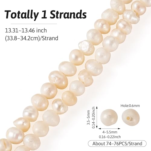 1 Strand Natural Cultured Zoetwater Parel Kralen Seashell Kleur Parel Rijst Vorm Parel kralen voor DIY armband ketting oorbellen sieraden maken 4