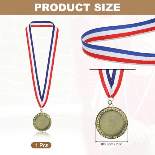 Award Medal, 1st Prize Medal Winner Award met Neck Ribbon voor wedstrijden Sport Games Spelling Bees, 3 Inch Wide, Gold