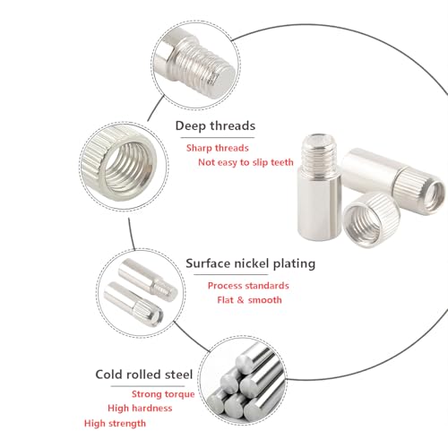 12 st plank beugel pins, garderobe plank pins, plank houder steunpennen, kast plank beugels, plank pins montage brace met moeren met 6mm Dia Pin 3