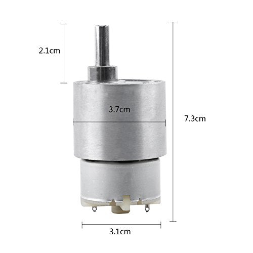 Snelheidsreductiemotor, 37 mm, gelijkstroom, 12 V, hoge spanning transmissie behuizing, snelheidsregelaar 3,5/15/30/70 tpm (70 tpm)