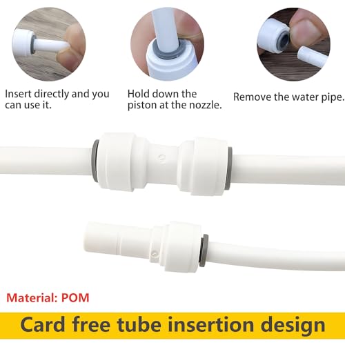 2 stuks RO Water Filter Montage, 3/8" RO water rechte buis montage en 3/8" Hard invoegen naar 1/4" snelle verbinding, voor omgekeerde osmose 4