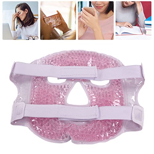 Gezicht Masker Slapen Warm Koude Compress Gel Kralen Gezicht Hoes Zachte Zwelling Stress Relief Heat Ice Pack Gezichtshoes (Paars) 5