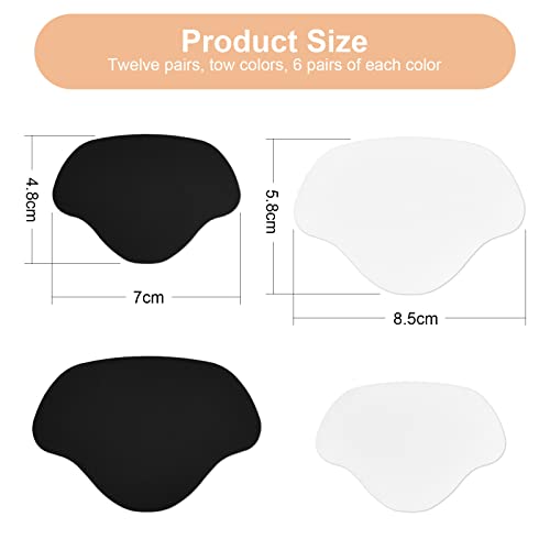 Hiel reparatie 8 paar hakken beschermers Zelfklevende schoen Heel Gat Reparatie Patches Microfiber Heel Pads (zwart + wit)