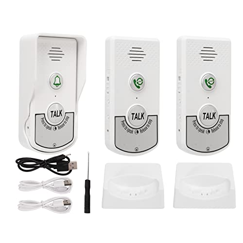 Draadloze Intercom Doorbells, Intelligent White Voice Intercom Doorbells met 1000M Afstand, Draagbare Intercom met Uitstekende Chip, Lange Range Doorbells voor thuis, klaslokaal, Bedrijf, H