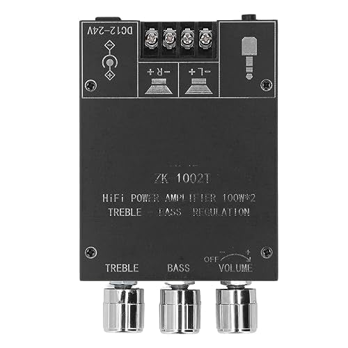 ZK-1002T 100W*2 5.0 Versterkerkaartmodule met bas en hightone control, two-channel stereo, DC 12-24V - voor Home Theater en Subwoofer