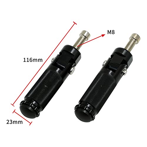 8mm Bolts voetpedaal CNC Universele motorfiets Opvouwbare voetsteun Pedaal Opvouwbare voetsteunen Voetsteun Vervanging voor R1 R6 R125 R3 R25 MT07 MT-07 MT09