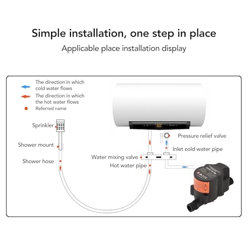 Waterdruk Booster Pomp Automatische laag geluidsniveau Douche Booster Recirculatie Pomp DC 24V (EU-plug 100-240V)