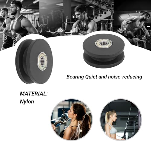10Stuks Fitness Pulley Nylon Fitness Bearing Pulley Strength Trainingswiel voor krachttraining, fitnessapparatuur Pulley voor sportschool (50mm) 4