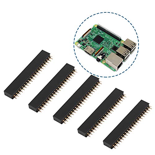 5Stuks Vrouwelijke Pin Headers, 2x20 Pins 2,54M Pitch Vrouwelijke dubbele rij korte Pin Headers Circuit Board Pin Header voor Raspberry Pi 4