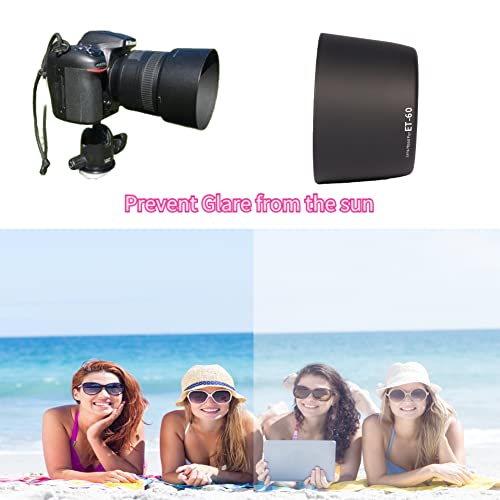 Sun Hood Black Professionele vervanging ET60 Lens Hood voor F/4-5.6 75-300mm f/4-5.6 USM voor 4