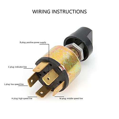 Airconditioning 3 Speed Blower Switch AC Control Plastic Rotatie Knob Universeel voor 12V 24V Car Truck Climate Control Switch, voor Car Airconditioning, voor Heater