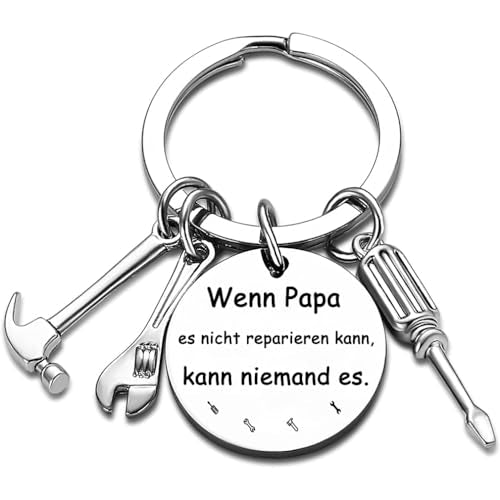 Papa Gift Wenn Papa es nicht reparieren kann, kann noemand es. Sleutelhanger Beste papa Ooit sieraden Vaderdag cadeau verjaardag cadeau van dochter aan vader, zilver, M, zilver
