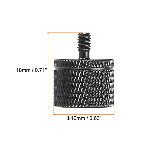 Microfoon Stand Adapter M4 Man naar 1/4 Man Wire Tripod Schroef Adapter Dubbele zijkanten camera schroef voor Microphone Tripod Stand Black 4 Pack