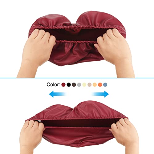 Ronde Bar Stool Cover PU leer afwasbaar Elastische Stool Pillowcase voor Diameter 12-14 Inch Stoel Koffie Bruin 4