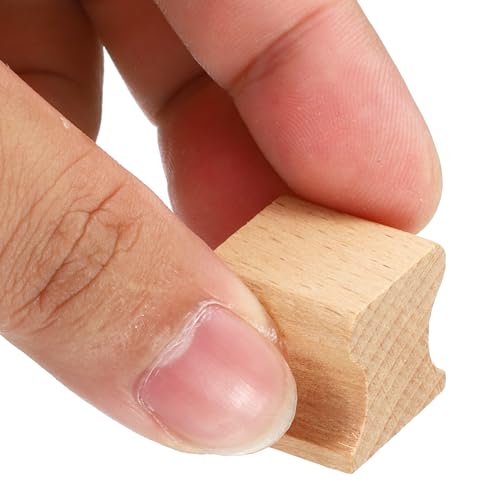 20x20mm Blanco Houten Rubberen Stamp Mounts, 10 Pack Houten Rubberen Stamp Handvat Hard houten blokken voor het maken van DIY Crafting Style 2, Bruin 4