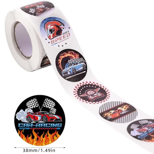 1000st Race Stickers, Zelfklevende Banden Stickers voor Racing Party Decoratie Voertuigen Helmen