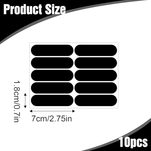 10 stuks Retro Reflecterende Stickers, Zwarte Reflecterende Tape Nachtzicht Reflectoren Motorfiets Helm Stickers Fiets Reflecterende Sticker voor Scooters Fiets Pram 3