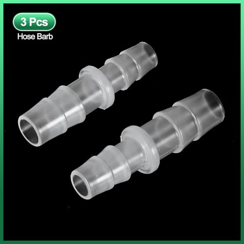 Slang Barb Reducer, 3st 3/8" tot 5/16" slang ID Connectors Joint Plastic Pipe Fitting Splitter Mender Union Adapter voor Air Water Fuel Gas Aquarium, wit 4