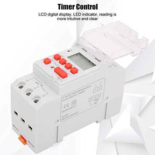 DC 24V 30A Weekly 12/24 Hours Timer Switch LCD On Off Control Programmable Time Relay