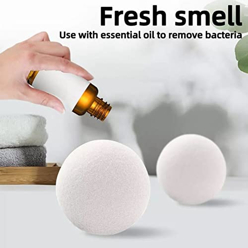 6 st Wol wassen ballen Herbruikbare stof Softener wol droger ballen versnellen droogtijd 4
