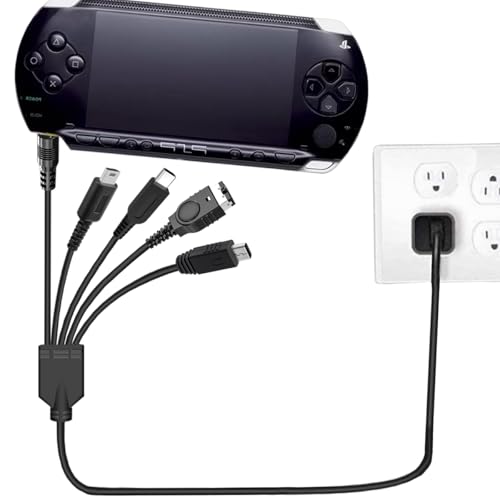 5 in 1 USB Opladerkabelkabel voor DS Lite/Wii U/New 3DS XL/3DS XL/2DS/Dsi XL, NDS/GBA SP, PSP 1000 2000 3000 met capacitieve pen 4