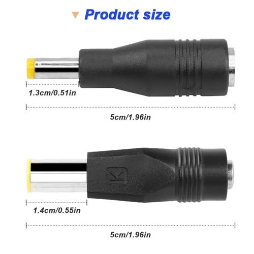 DC 7909 stekker naar DC bus 5,5 mm x 2,1 mm en DC 7909 bus naar DC 5,5 mm x 2,1 mm stekker (4 stuks)