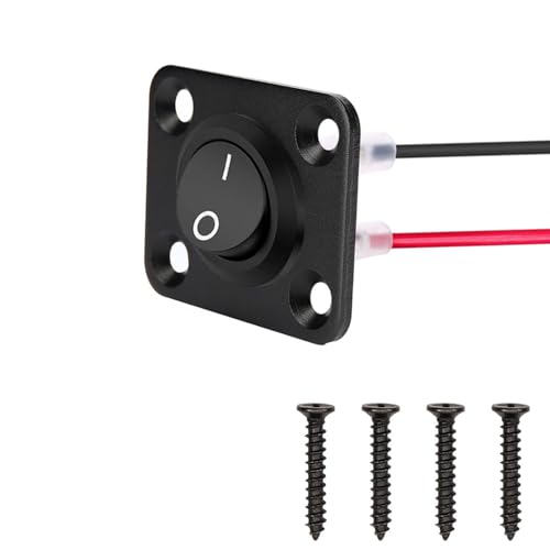 Schakel schakelschakelaar ronde ronde switch 12-24V aan/uit Schakelschakelaar 1 Gang schakelpaneel voor auto, boot, huishoudelijke apparaten, motorfietsen, schepen Etc, 6A/250V