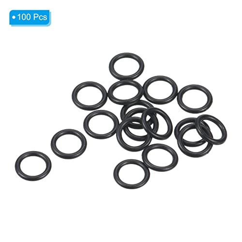 100 st. Nitril Rubber O-ringen 7mm AD 5mm ID 1mm Brede Metrische Seal voor Water Tap Loodgieter Auto Reparatie Zwart 3