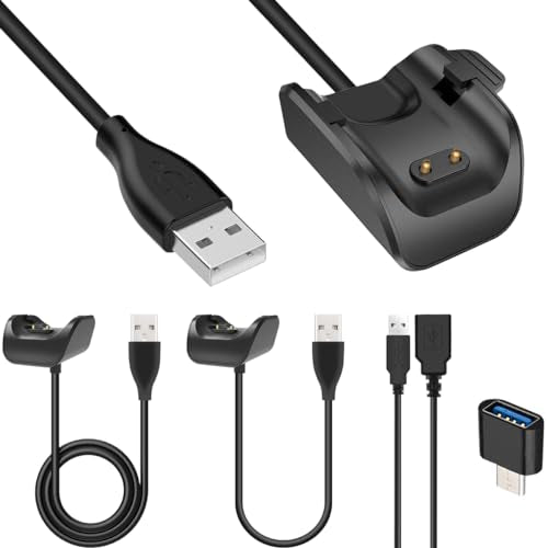 Laadkabel voor Galaxy Fit 2, USB-oplader stand, vervanging opladen Doc Kabel voor Samsung Galaxy Fit2 SM-R220 Sporthorloge, Smart Watch Accessoire Adapter, 1 m & 0,15 m, Pack van 2