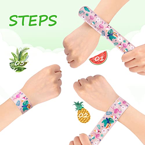 Klik op armbanden voor kinderen, kleurrijke dieren/ruimte/dinosaurus/Eenhoorn/meermin, vouwen armbanden, kinderen verjaardagsfeest Geschenken Perfect voor kinderen jongens meisjes 23*5.5*2,5, polyvinylchloride 4