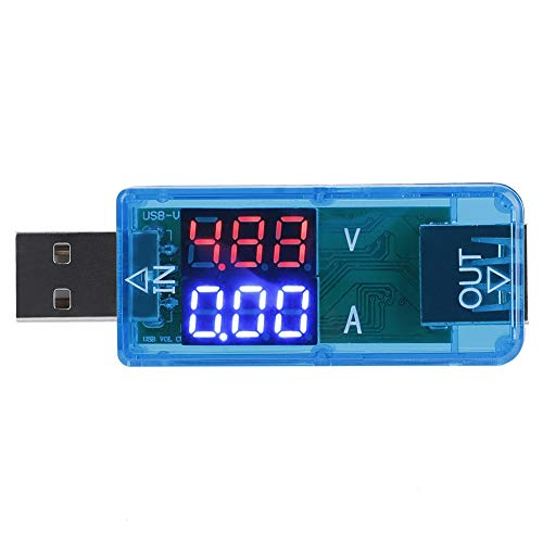 USB-tester, 0-3A DC3.2-10V LED USB-tester, multimeter voltmeter stroommeter oplader USB-tester Meetinstrumenten, multimeters (blauw)