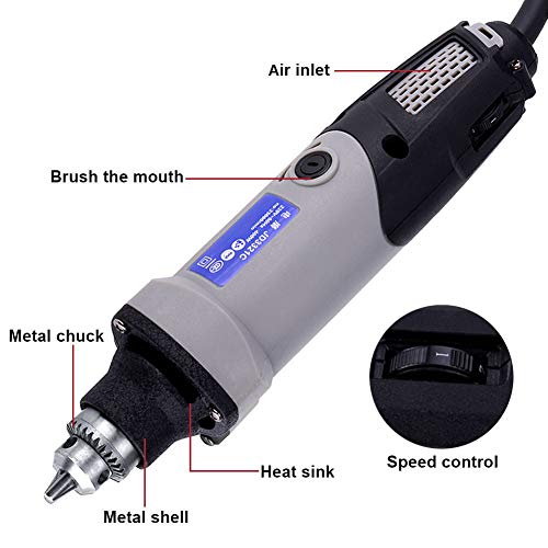 400W Straight Grinder, 6 posities Variable Speed Drill Grinder Rotary Tool Precise for Cutting for Grinding 220V EU Plug 5