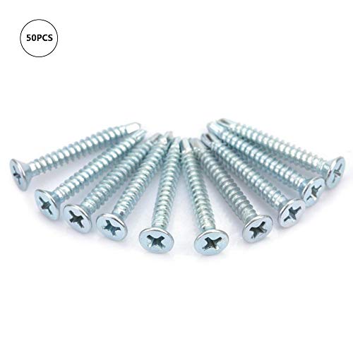 M4.2 Zelftappende Schroeven Metalen Platte Schroeven set Boorstaartschroeven voor plaatbevestiging (M4.2 x 32 (50 stuks)