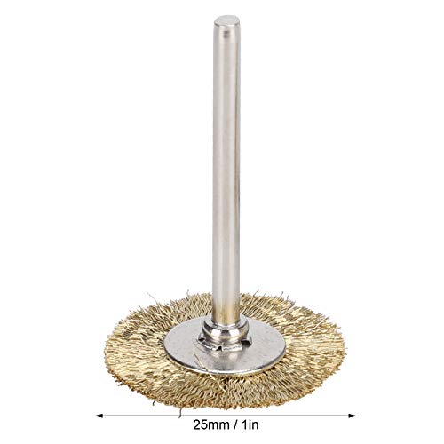 30Scs Draad Penselen Set, Messing Staal Draadborstel Poetswielen Volledige kit voor draaigereedschap (Brass)