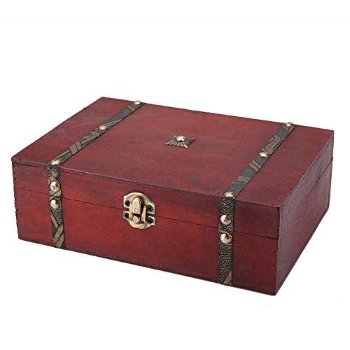 Kleine houten doos Decoratieve Cigar Heren sieraden Kee, sieraden Accessoires Vintage houten sieraden opslag doos Retro antiek levende goederen Organisator Cadeaubon 5
