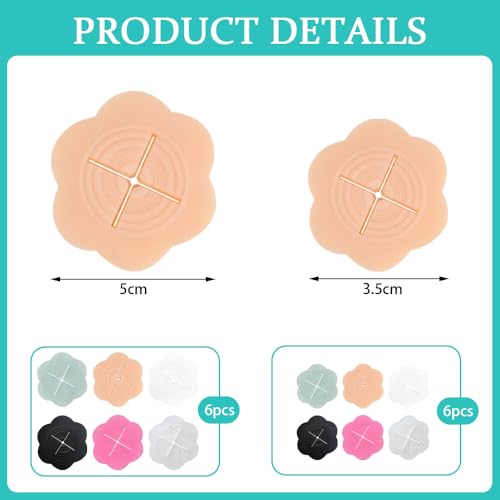 12 stuks cinchclips voor dameskleding, 2 maten, modieuze onzichtbare rugklemmen, siliconen verborgen hemdcincher voor losse shirts, juren, klein accessoires (6 kleuren)