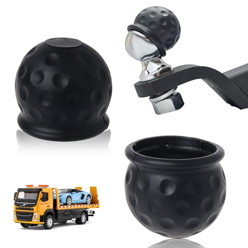 Verpakking van 2 trekhaak, Hood, Towbar, Beschermkap, 62 x 60 mm, Zwart, Grappig, Plastic