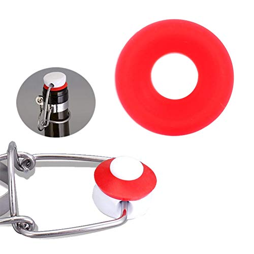 Nieuw Silicium Rubber Cap Swing Top Bottle Ring pakking Rood/Wit 25 st (rood) Silicium pakkingen voor Swing Top Fles thuis Brew Bier Fles Afdichtingen