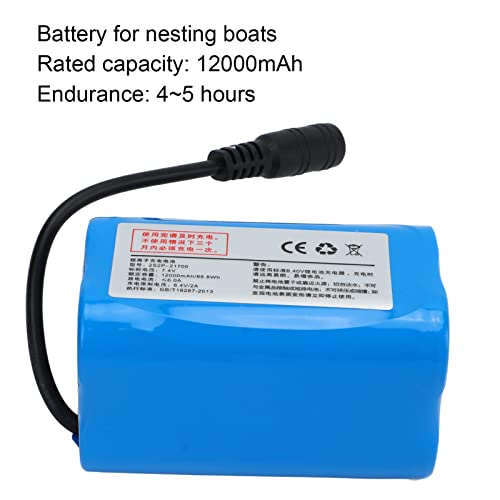 Futter Boat Akku 12000 RC Boot Batterij 12000m Ah 7.4V High Speed RC Oplaadbare Lithium - Compatibel met Voederboot, Deel voor Speedboot Duurzaam Powerply Racing