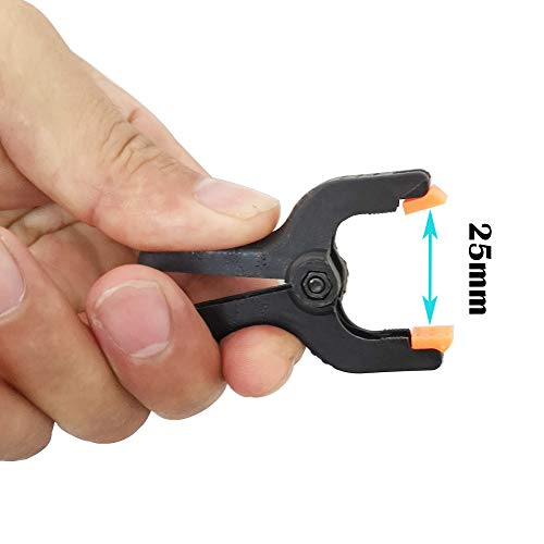 Verpakking van 20 Chiffon Spring Clips, 6,5 cm, Robuuste klem voor achtergrond, foto, studio, fotografie, Canvas, creatie of thuisgebruik (Maxillary 2.5cm)