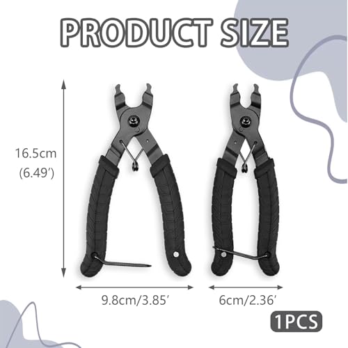 Kettingvergrendelingstangen, kettingvergrendelingstangen, kettingtangen, fietsketting, 2-in-1 opener en tangen, fietskettinggereedschap, mountainbikekettingtangen voor kettingherstel (16,5 cm)
