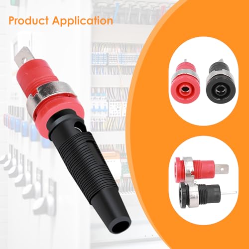 Banaanplug, 10 paar 4mm Banaan Plug Banana Plug Safe Return Type Rood Zwartgoud Vergulde Banana Jack voor elektronische industriële apparatuur 4