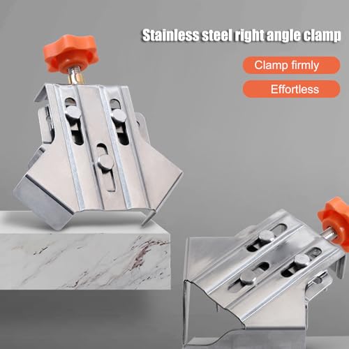 4Pcs Stainless Steel Hoekklem, open gesloten verstelbare 90 graden rechterhoekklem, voor houtbewerking 4